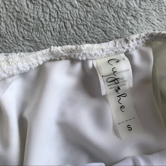 Cupshe White Floral Lace One-Piece Swimsuit Bridal - Picture 3 of 15